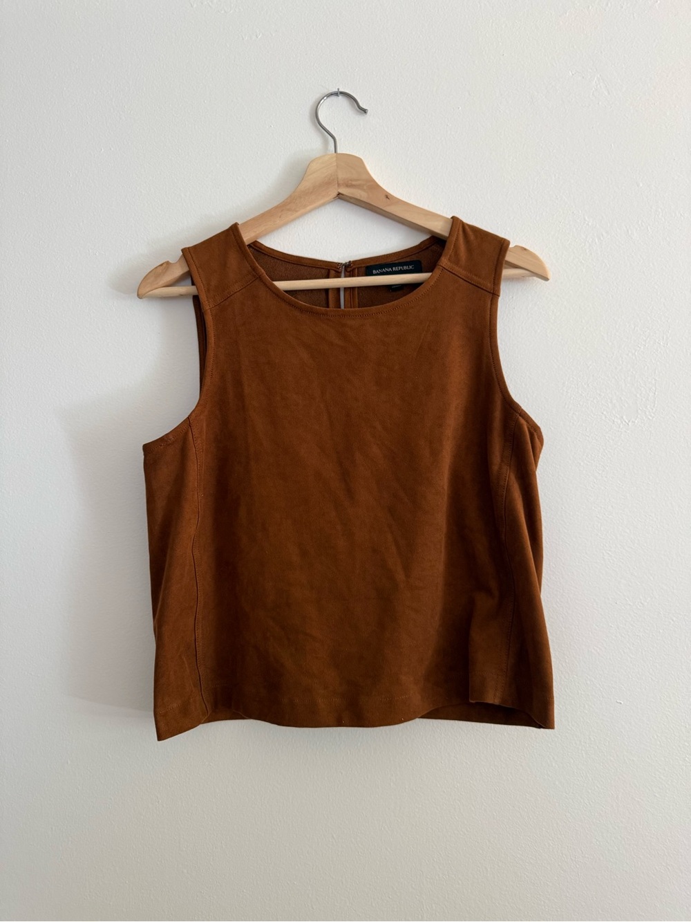 Banana Republic Brown Sleeveless Faux Suede Tank